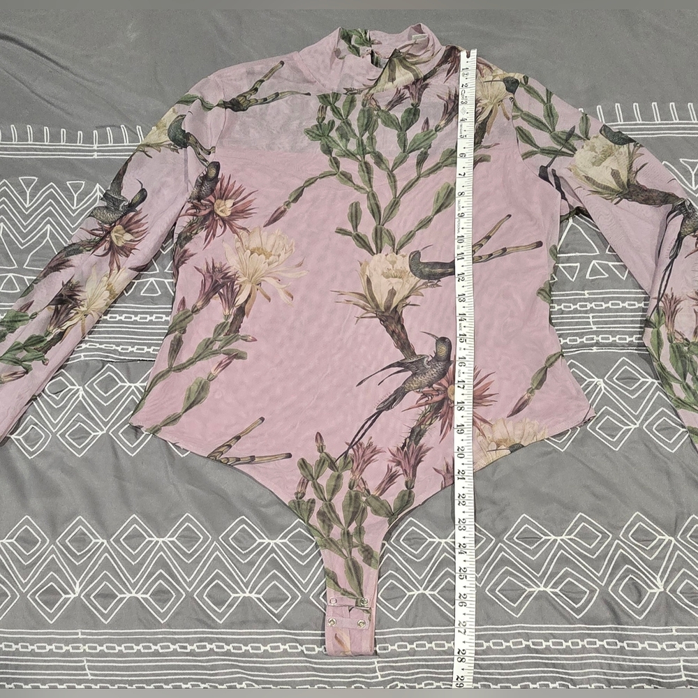 ALL SAINTS Nolina Elia Bodysuit In Blush Size 12 - Picture 4 of 9